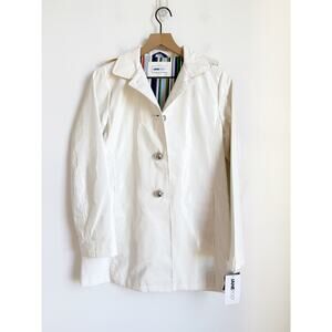 NWT Jane Post Raincoat Iconic Princess Ivory White Slicker XS